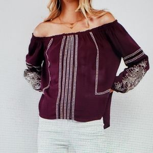 Boho Embroidered Top